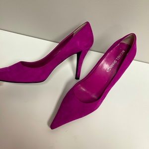 Purple Velvet Micheal Shannon heels size 10M